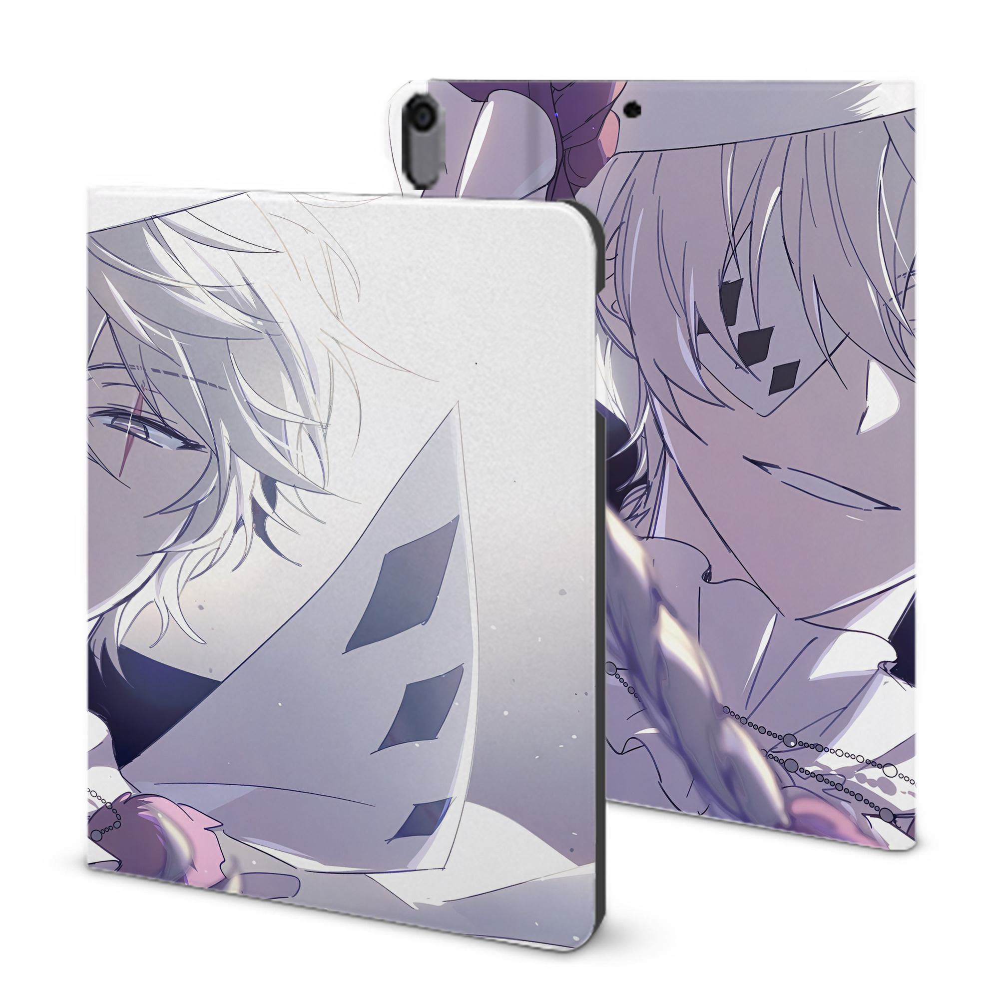 （画像用） 文豪ストレイドッグス Bungo Stray Dogs IPad ケース ブック型 PUレザー TPU 耐衝撃 軽量 薄型 ペン収納なし 全面保護 IPad 各モデル対応